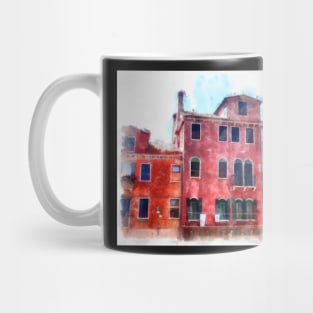 Laundry Day at the Red House, Venice, Italy Mug